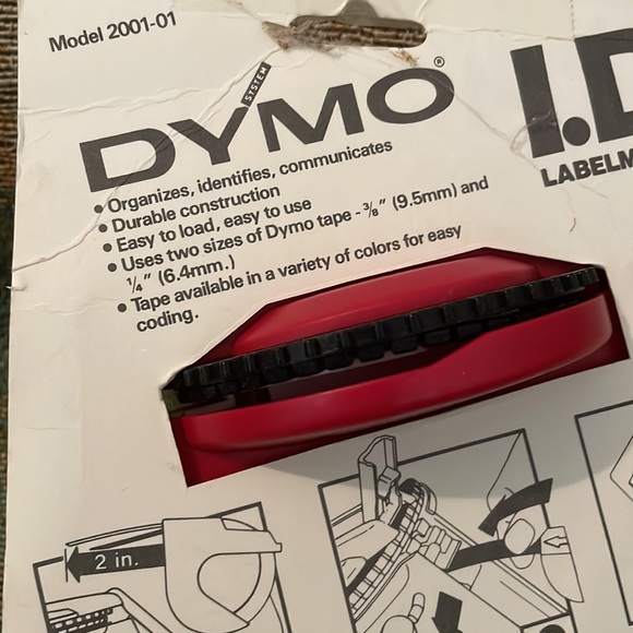 Vintage NOS DYMO I.D. Labelmaker Label Maker in Original Packaging Free Shipping - Picture 3 of 4